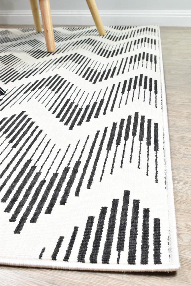 Phoenix Black White Rug 20471-963