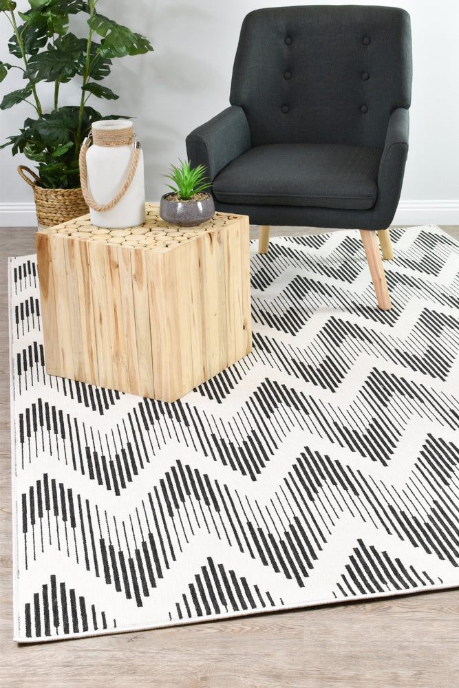 Phoenix Black White Rug 20471-963
