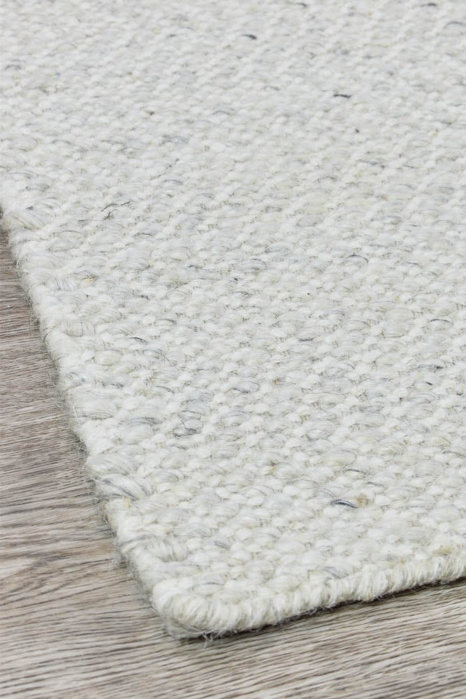 Kelvin Wool Silver Ivory Rug