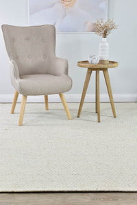 Kelvin Wool Silver Ivory Rug