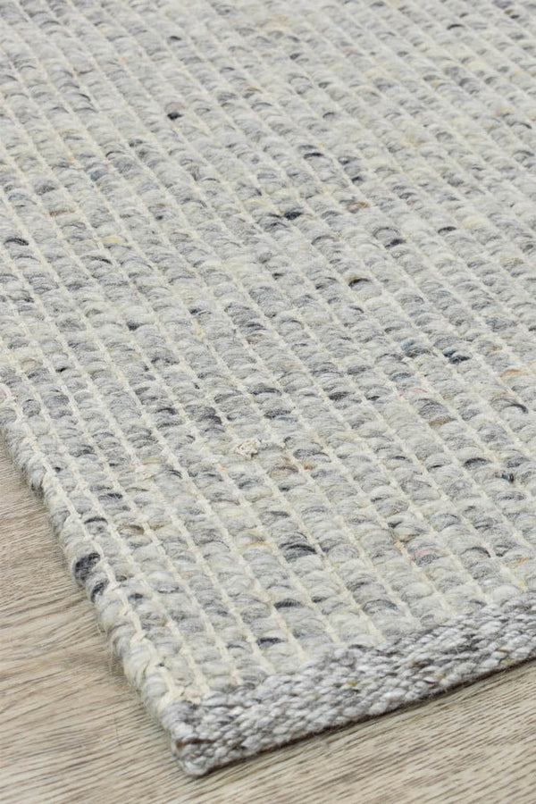 Abadan Wool Ivory Grey Rug