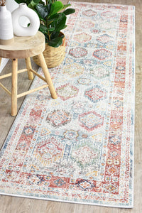 Cappadocia 0414A Tile Grey Runner Rug