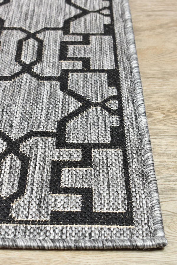 Bondi Grey Black Rug 208-DM9E