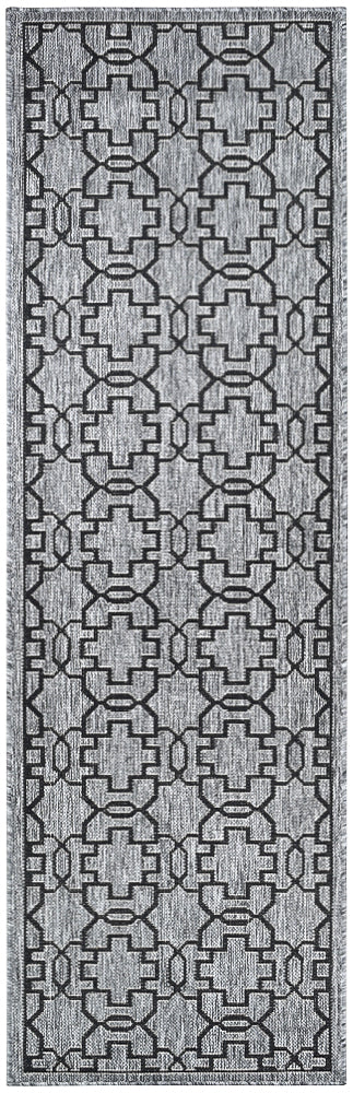 Bondi Runner Grey Black Rug 208-DM9E