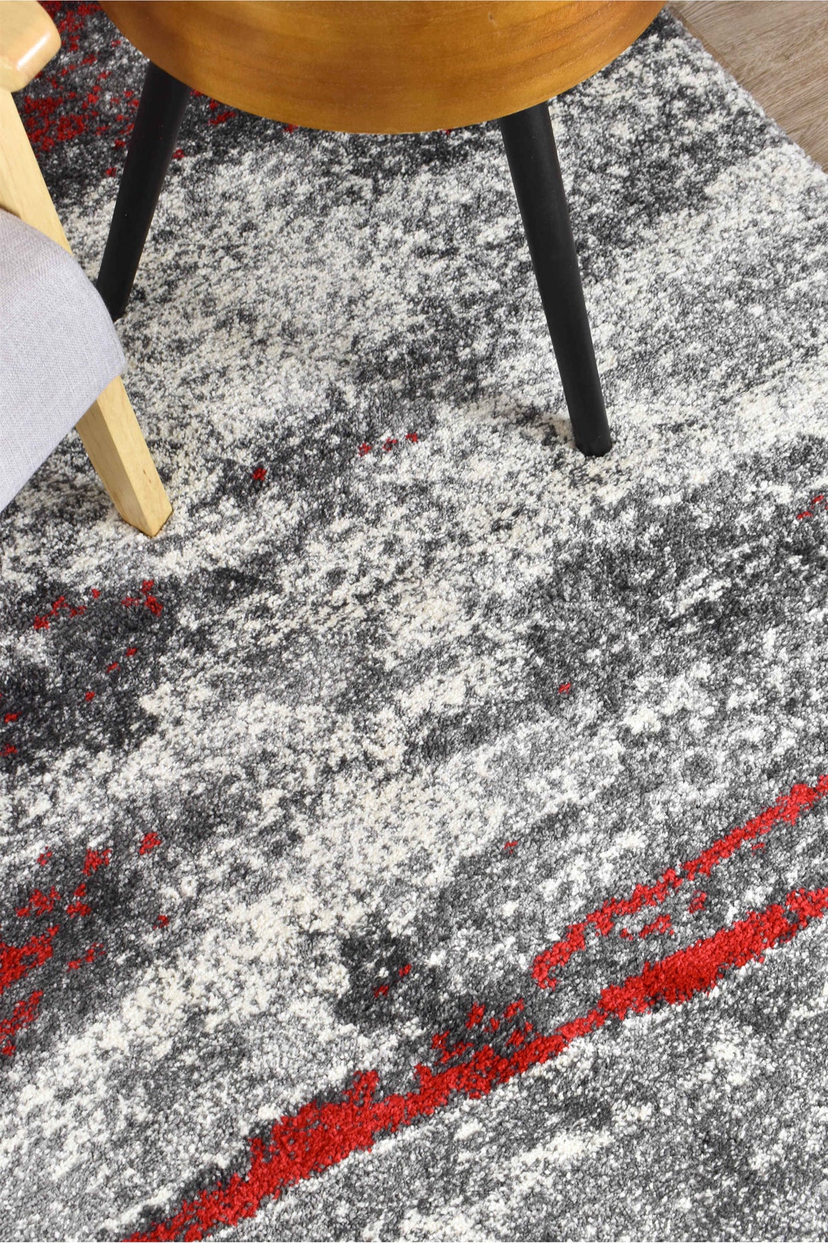 Lagos 176 Grey Red Rug