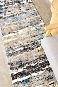 Lagos 696 Dark Beige Turquoise Runner