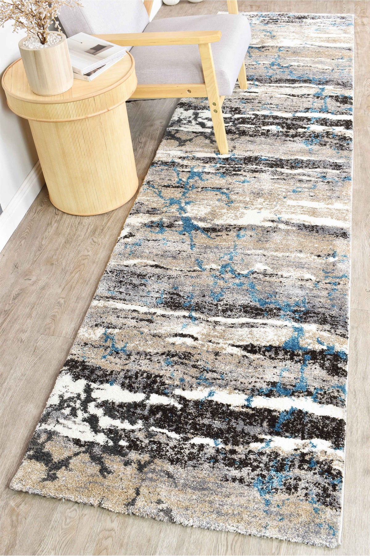 Lagos 696 Dark Beige Turquoise Runner