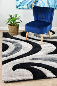 Atlanta Black Grey Rug 883