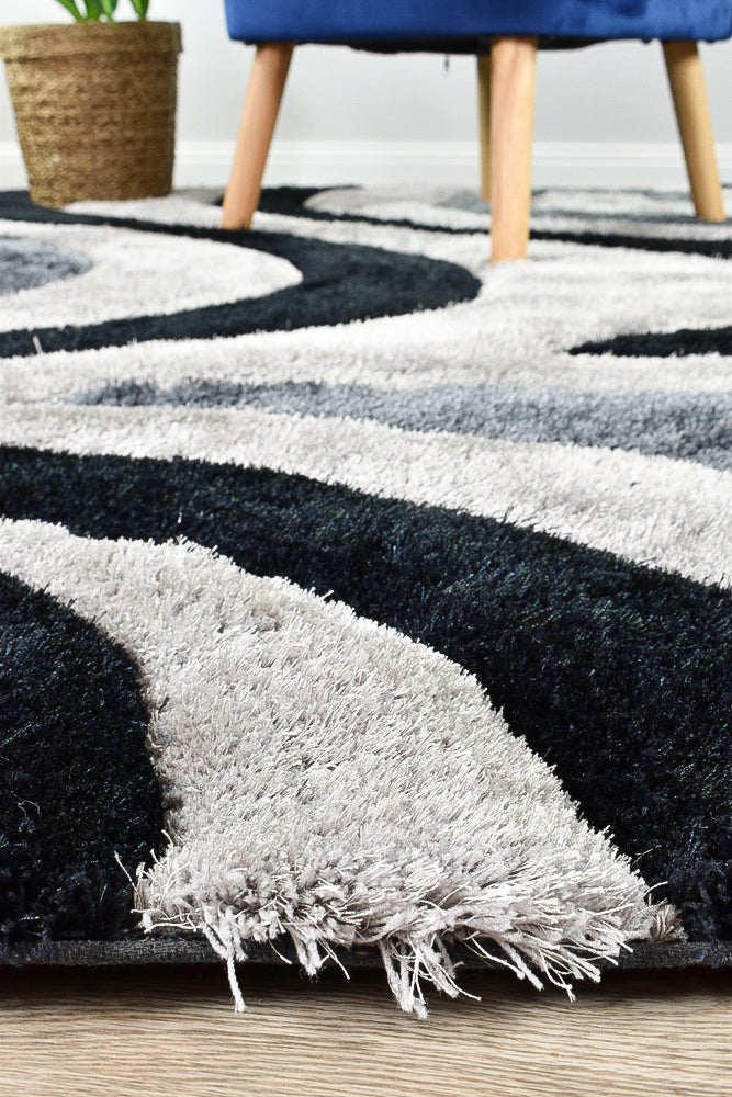 Atlanta Black Grey Rug 883