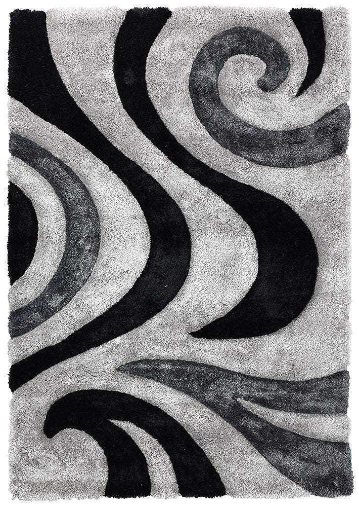 Atlanta Black Grey Rug 883