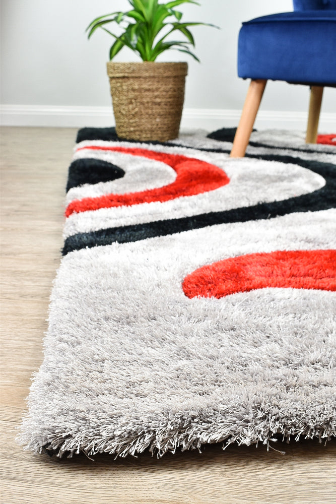 Atlanta Black Grey Red Rug 883