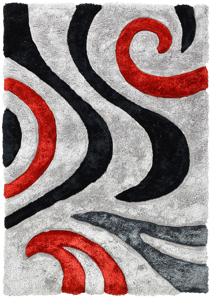 Atlanta Black Grey Red Rug 883