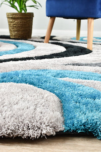 Atlanta Black Grey Turquoise Rug 883