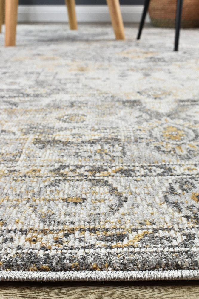 Amara Grey Mustard Rug 0320C