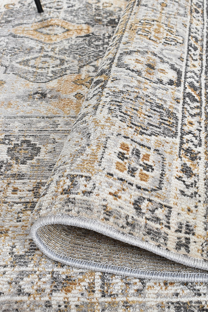 Amara Grey Mustard Rug 0320C