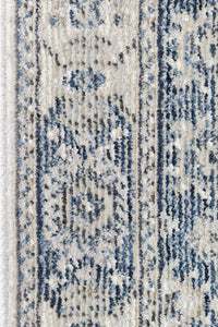 Amara Cream Blue Runner Rug A161A