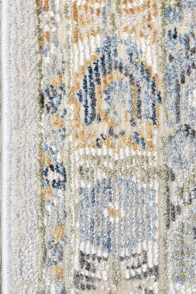 Amara Blue Grey Runner Rug 0319A