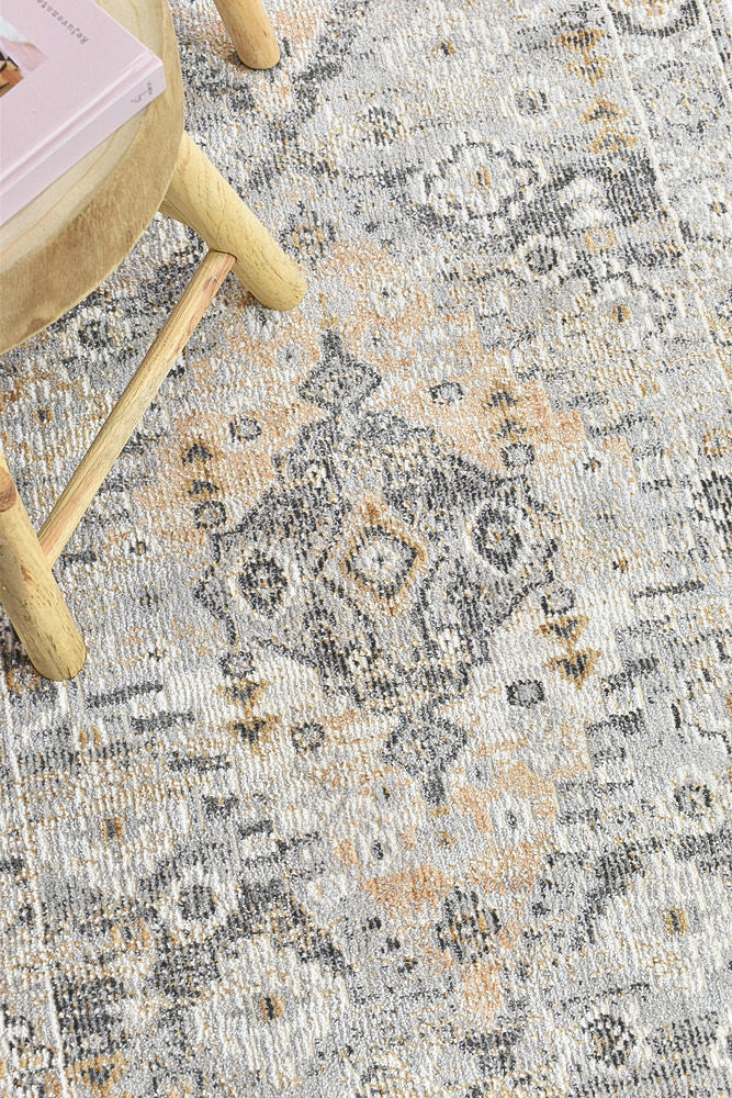 Amara Grey Mustard Rug 0320C