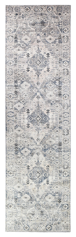 Amara Blue L.Grey Runner Rug 0320C