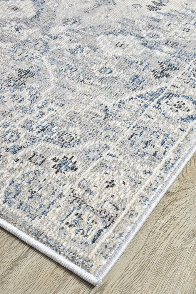 Amara Blue L.Grey Runner Rug 0320C