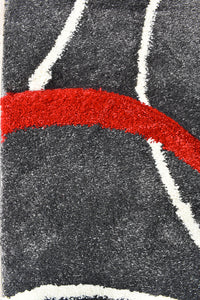 Lagos 798 Dark Grey Red Rug