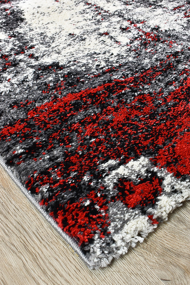 Lagos 651 White Red Rug