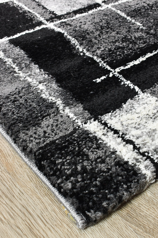 Lagos 297 Dark Grey Black Rug