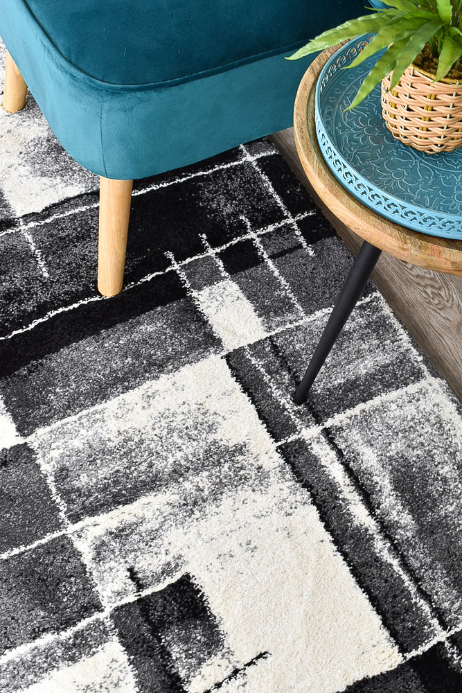 Lagos 297 Dark Grey Black Rug