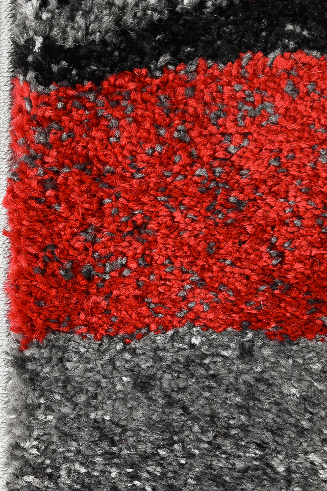 Lagos 300 Light Grey Red Rug