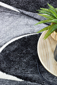 Lagos 37 Dark Grey White Rug