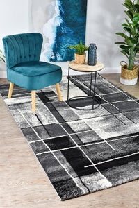 Lagos 297 Dark Grey Black Rug