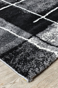 Lagos 297 Dark Grey Black Rug