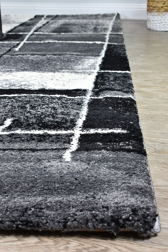 Lagos 297 Dark Grey Black Rug