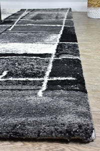 Lagos 297 Dark Grey Black Rug