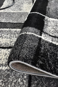 Lagos 297 Dark Grey Black Rug