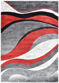 Lagos 300 Light Grey Red Rug