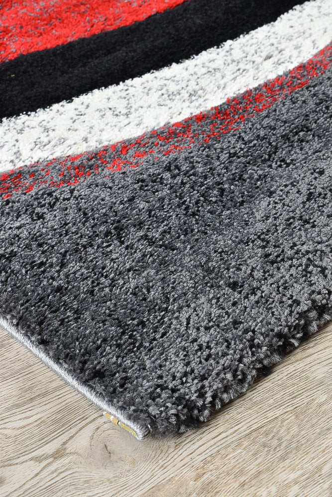 Lagos 300 Light Grey Red Rug