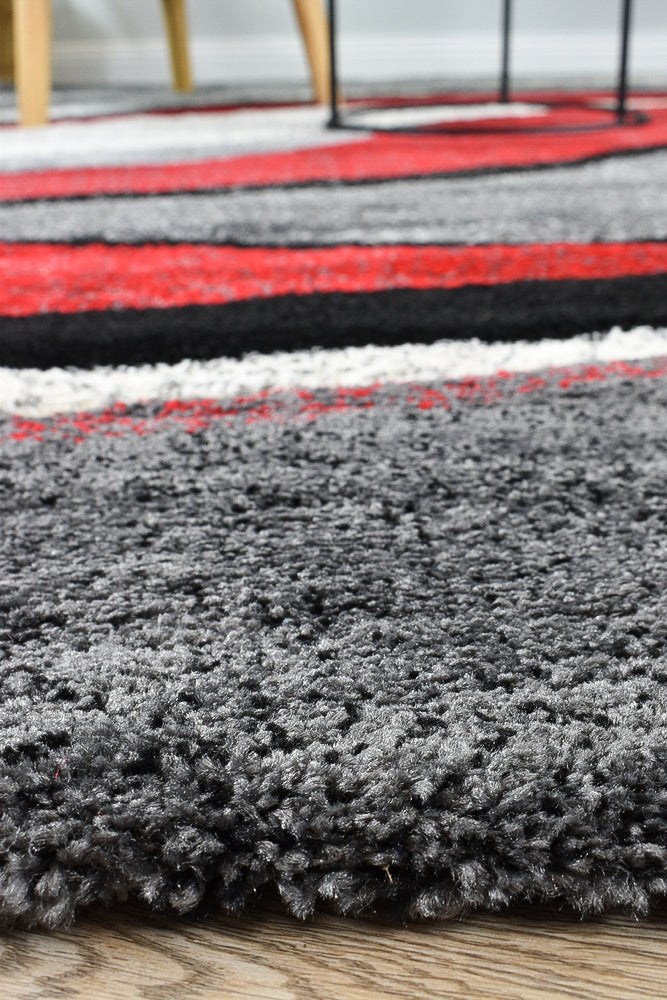 Lagos 300 Light Grey Red Rug