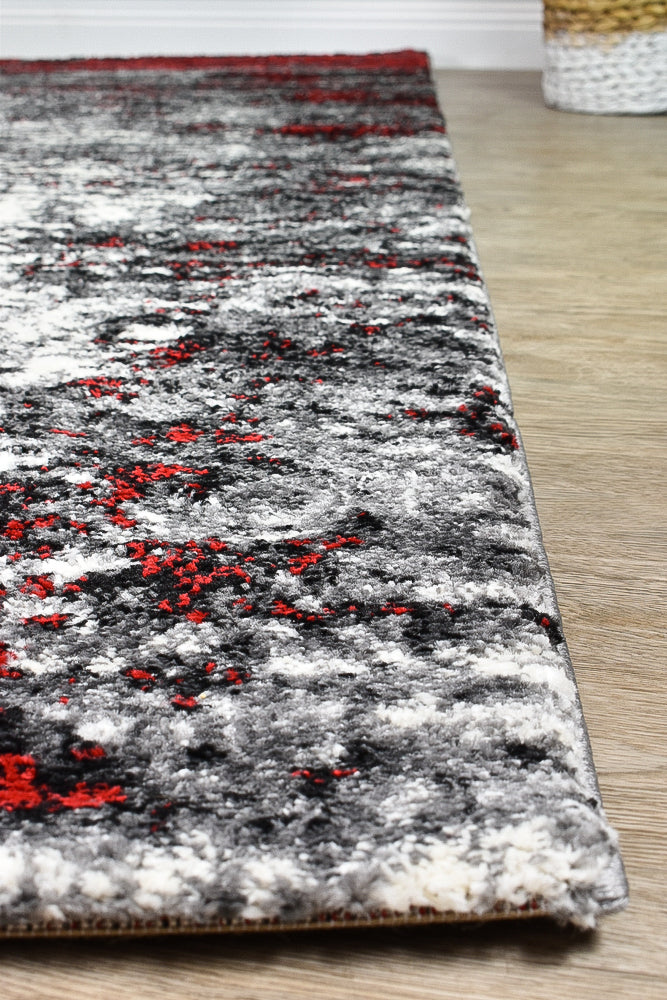 Lagos 651 White Red Rug