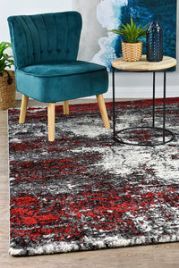 Lagos 651 White Red Rug