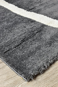 Lagos 798 Dark Grey Red Rug