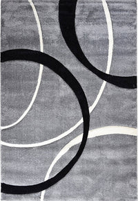 Lagos 798 Light Grey Black Rug