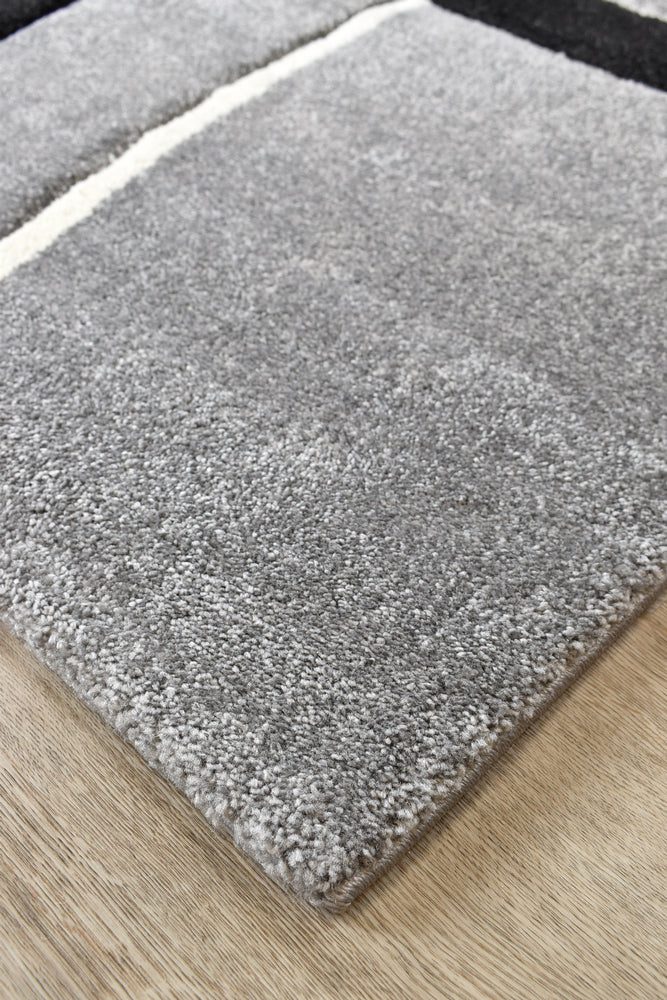 Lagos 798 Light Grey Black Rug