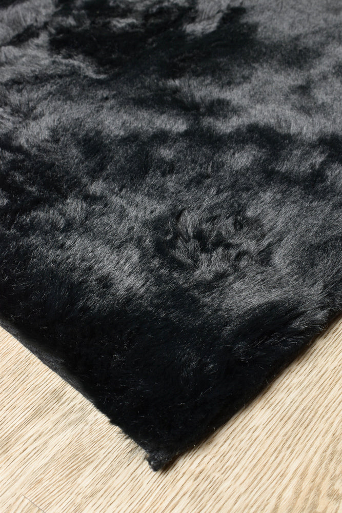 Angorra Shaggy Black Rug