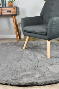 Angorra Shaggy Round Grey