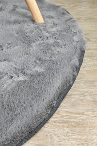 Angorra Shaggy Round Grey