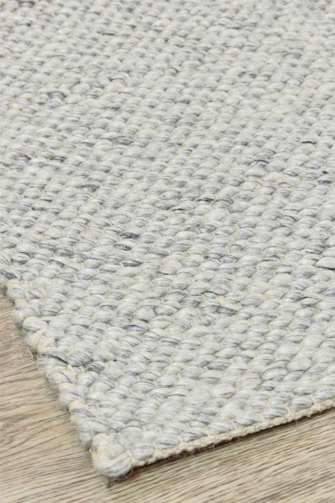 Roma Ivory Silver Wool Rug