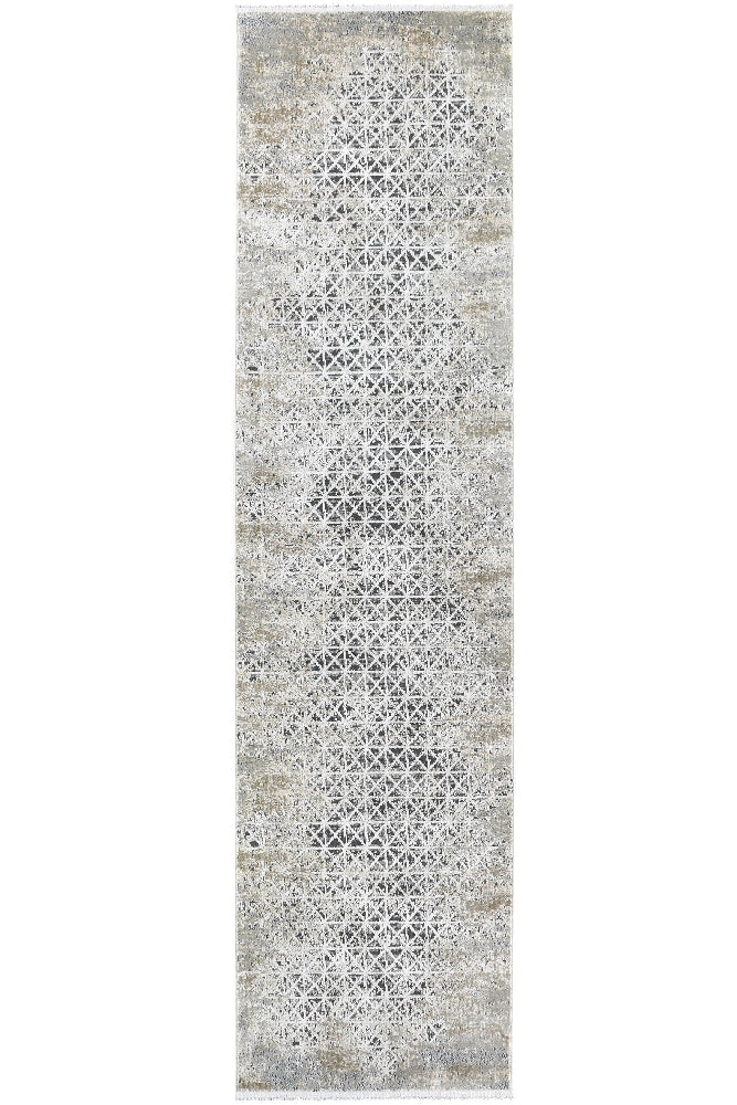 Olivia 227A Beige Trellis Runner