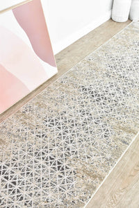 Olivia 227A Beige Trellis Runner